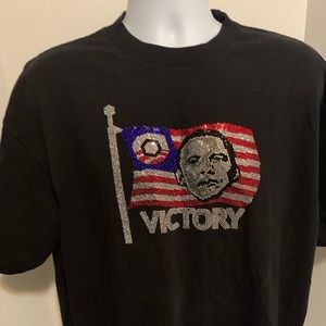 Shaka Obama Victory Beaded T Shirt 2XL